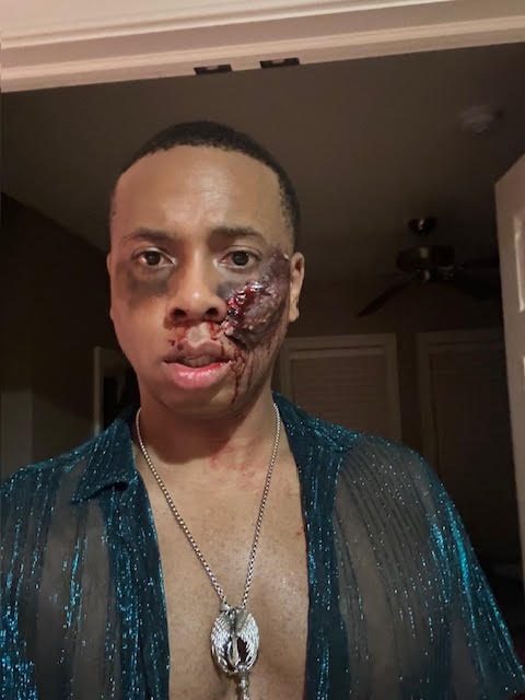 Finished special effects makeup